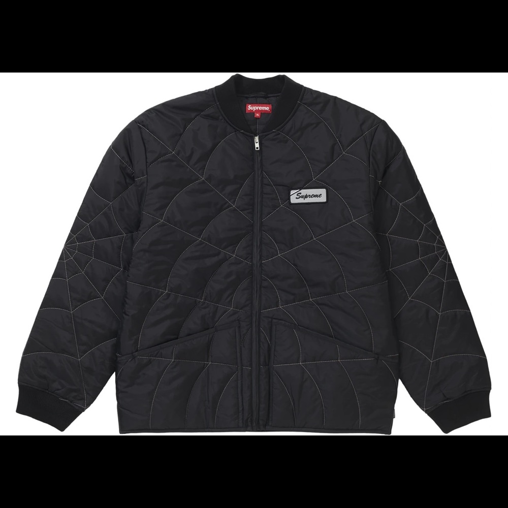 Supreme SS19 Spider Web Quilted Work Jacket